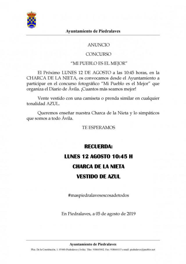 Concurso "El pueblo más bello"