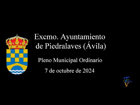 Pleno municipal ordinario del 7 de octubre de 2024
